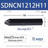 Rhombic CNC External Turning Tool Holder, 62.5° Lathe Clamping Tool, Models SDNCN1212H07/1616H11.