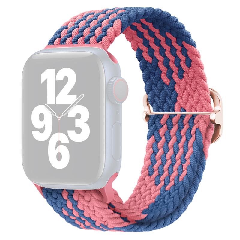 For Apple Watch Series 10 42mm/9 8 7 41mm/SE (2023) SE (2022) SE 6 5 4 40mm/3 2 1 38mm Watch Band Braided Nylon Strap