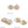Boucles d'oreilles Géométriques Cœur Étoile en Acier Inoxydable pour Femmes
