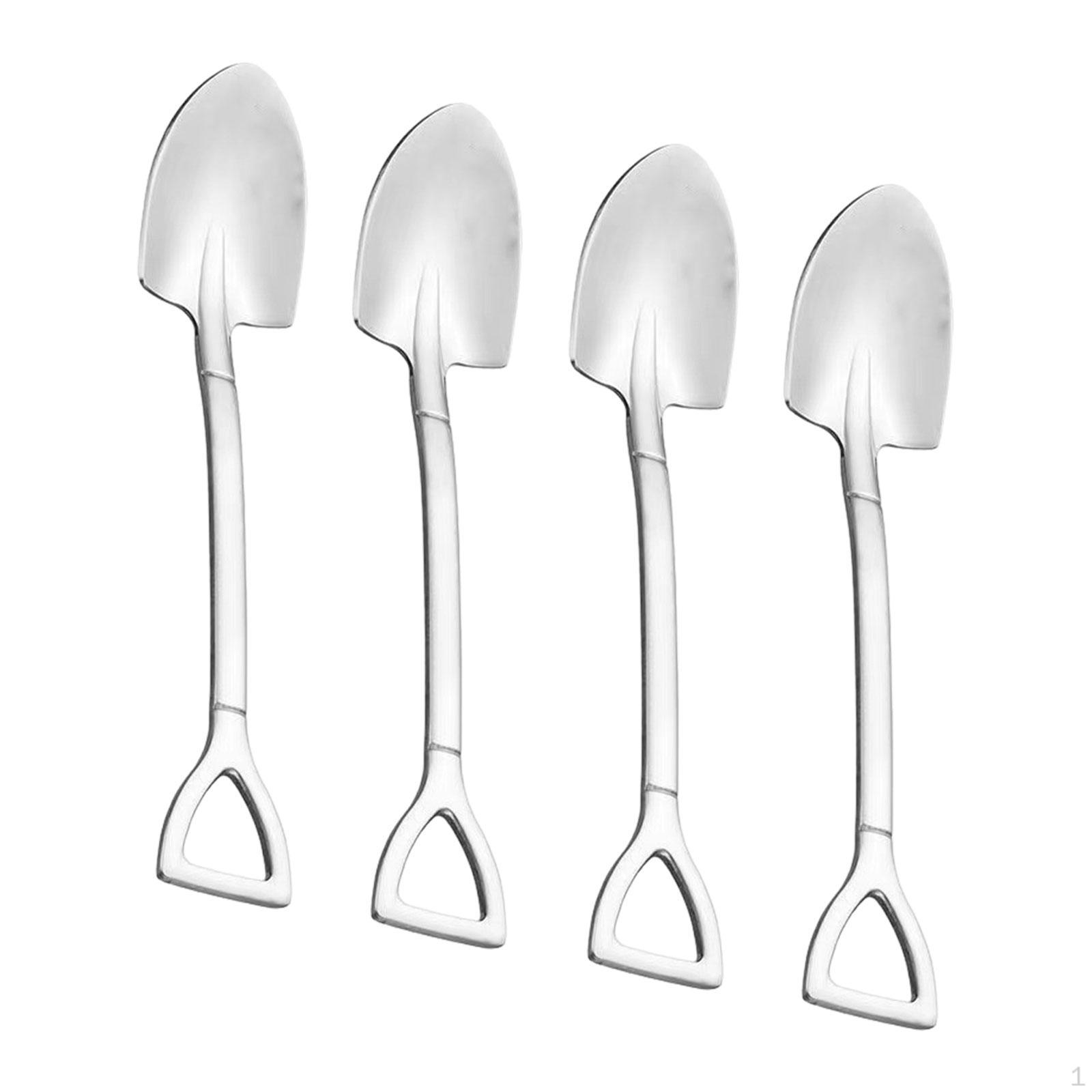 

Household Mixing Spoon Set with Stainless Steel Ice Cream Spoons 4pcs