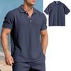 Men's Linen Shirts Golf Short Sleeve Shirts Casual Summer Beach  Solid Color Tops