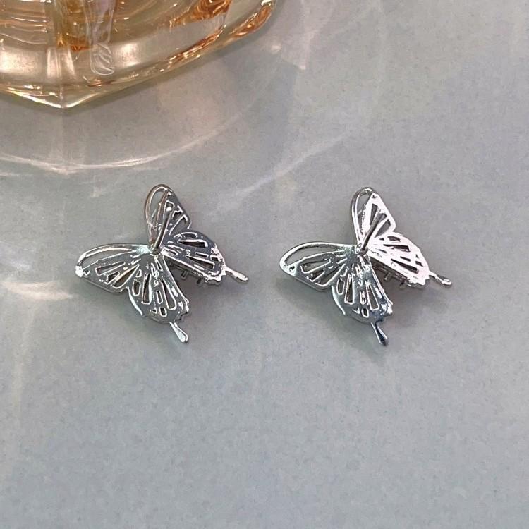 Elegant Butterfly Zirconia Diamond Earrings with S925 Sterling Silver Needles – Sweet & Chic Fairy Style