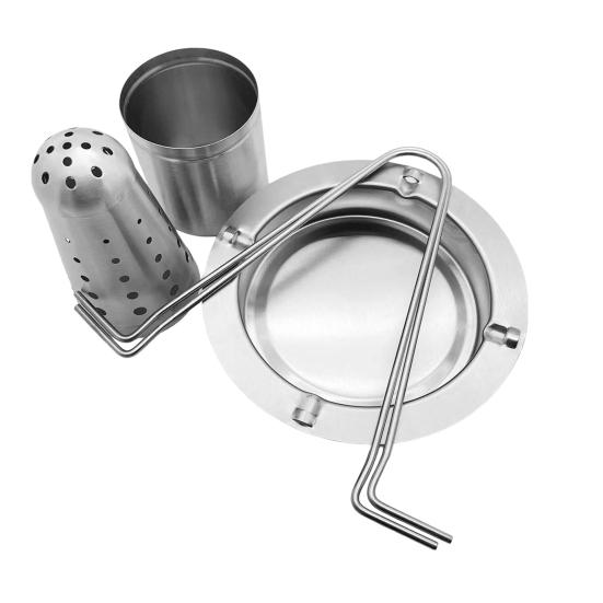 Ølboks Kyllingstekerstativ med smaksbeholder Fjærkresteker i rustfritt stål for grill