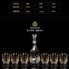 Gold Thread Crystal Glass Whisky Wine Set 7 Piece Luxury Drinking Cups for Home Bar