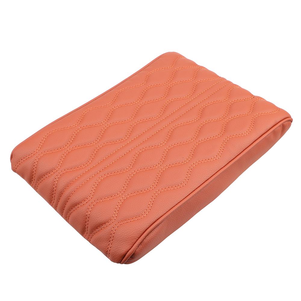 

Подлокотники из искусственной кожи для автомобиля, чехол для ящика для хранения, накладка с вышивкой, центральная консоль, защитная подушка для подлокотника автомобиля, коврик для поддержки рук Brown