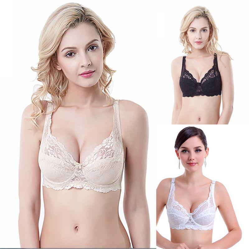 Eleganter Damen-Vollschalen-BH in Übergröße mit Spitze und verstellbaren Trägern