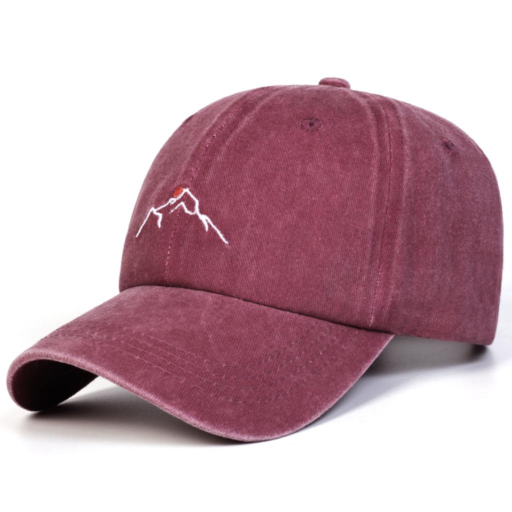 Baseball Stitching Embroidered Denim Washed Mountain Neutral Gender Women Men For Caps Spring Autumn Outdoor Adjustable Casual Hats Sunscreen Hat