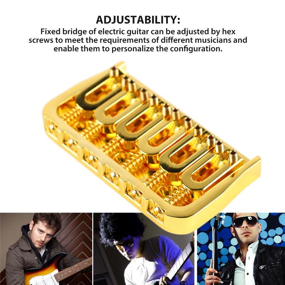 For 6 String Guitar Fixed Bridge Metal Material Professional Guitar Bridge Electric Guitar