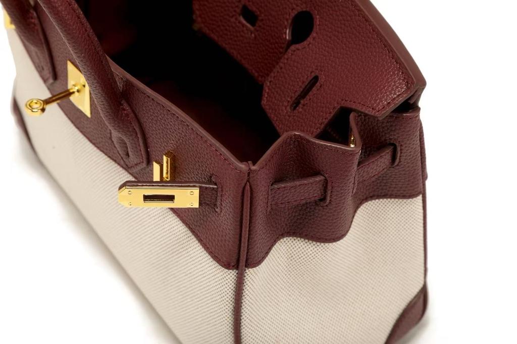 Geantă de mână elegantă pentru femei, cu capacitate mare, în culori contrastante, cu curea de umăr/curea crossbody, din piele PU și pânză, în culori multiple, pentru uz zilnic