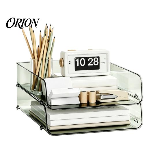 Acryl Aktenordner Halter Klares Tablett, 1/2/3/4/5 Etagen Papier Dokument Büro Aufbewahrungsbox Box, Stapelbar Zubehör Schreibtisch Ständer Halter