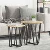 Side Table Set 2 Pcs Sonoma Oak & Black