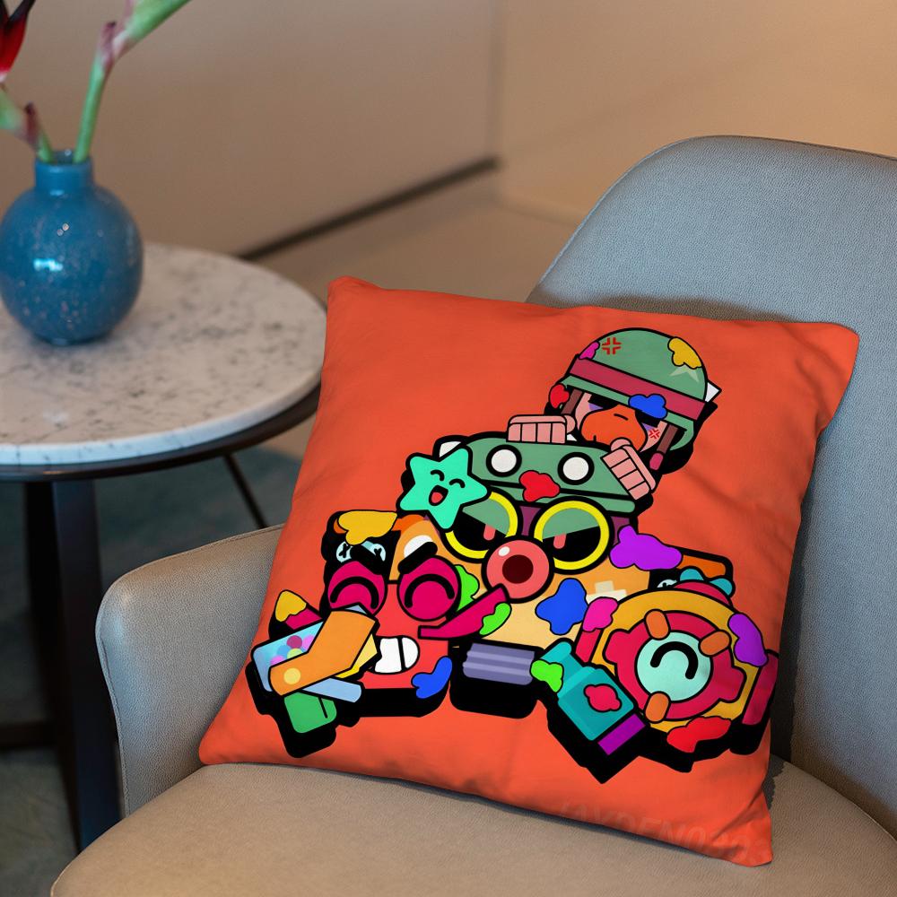 Federa Cuscino Film Gioco Caldo B-BRAWLs 2 in 1 Pillow Peluche Reversibile | Auto/Divano/Letto | Regalo Perfetto