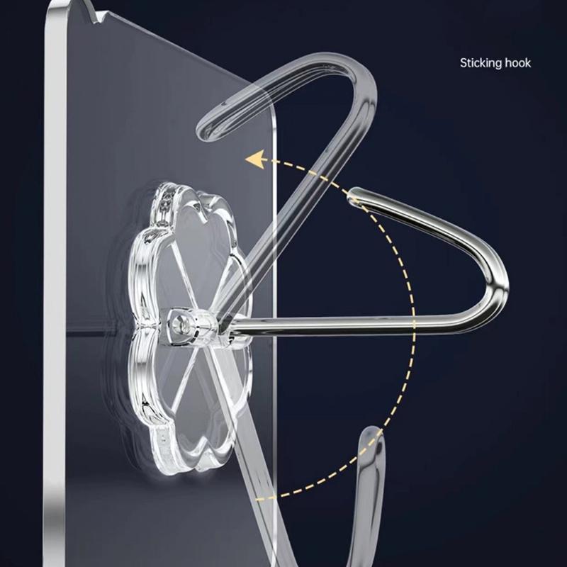 1 Stk Haken Transparent Stark Selbstklebend Tür Wandhänger Haken Saug Schwerlastregal Saugnapf Für Küche Badezimmer