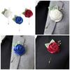 Artificial Rose Flower Set Elegant Silk Rose Boutonniere In Various Color for Wedding Ceremony and Parties