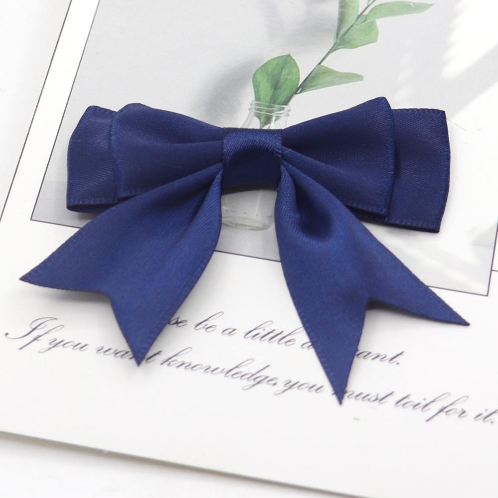 2,5 cm Polyester mit Schwalbenschwanz-Wickelbund Schleife DIY Handgefertigte Blume