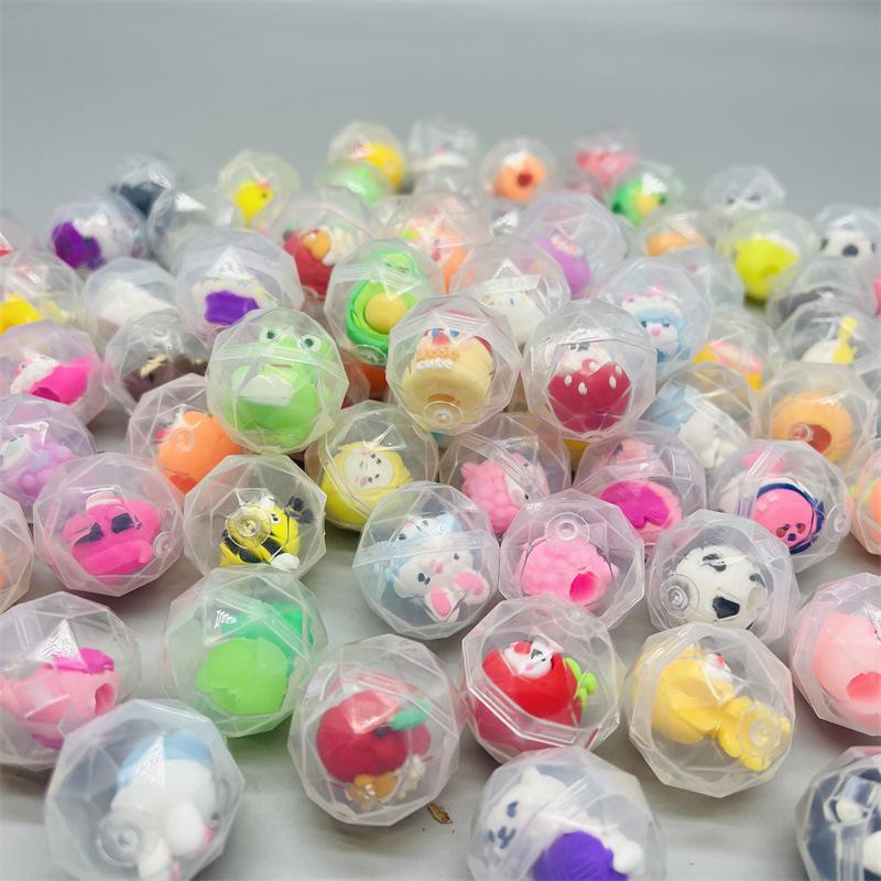 10 packs of mixed gashapon dolls and pull-back car dolls in various styles, 32*32mm size, one set per delivery