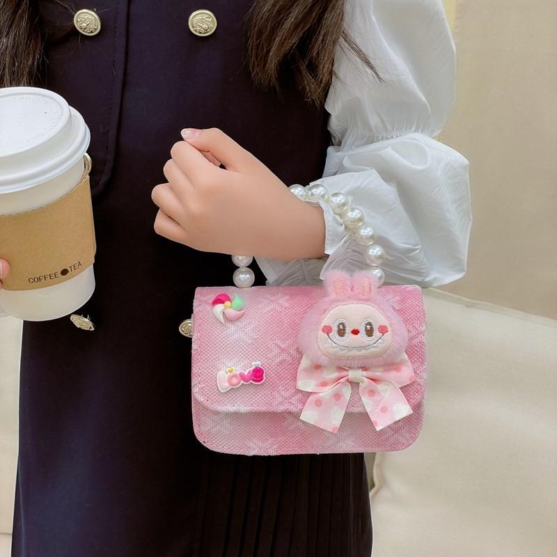 Trendy Pony Rainbow Cartoon Wallet Stylish Lightweight Crossbody Bag For Preschool Girls