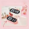 Portable Electronic Clock Candy Color LED Alarm Clock Multi Function with Positive Countdown Student Special Alarm Clock
