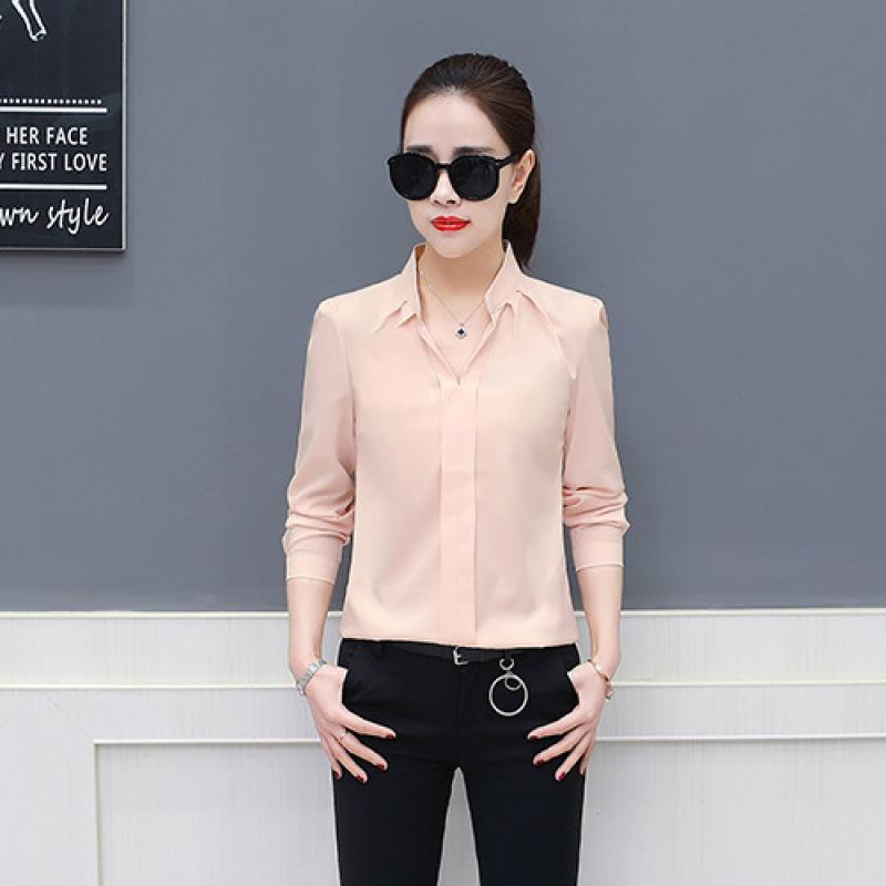 Women's Plus Size V Neck Short Sleeve Shirt Bottom Solid Color Long Sleeve Shirt Office Shirt