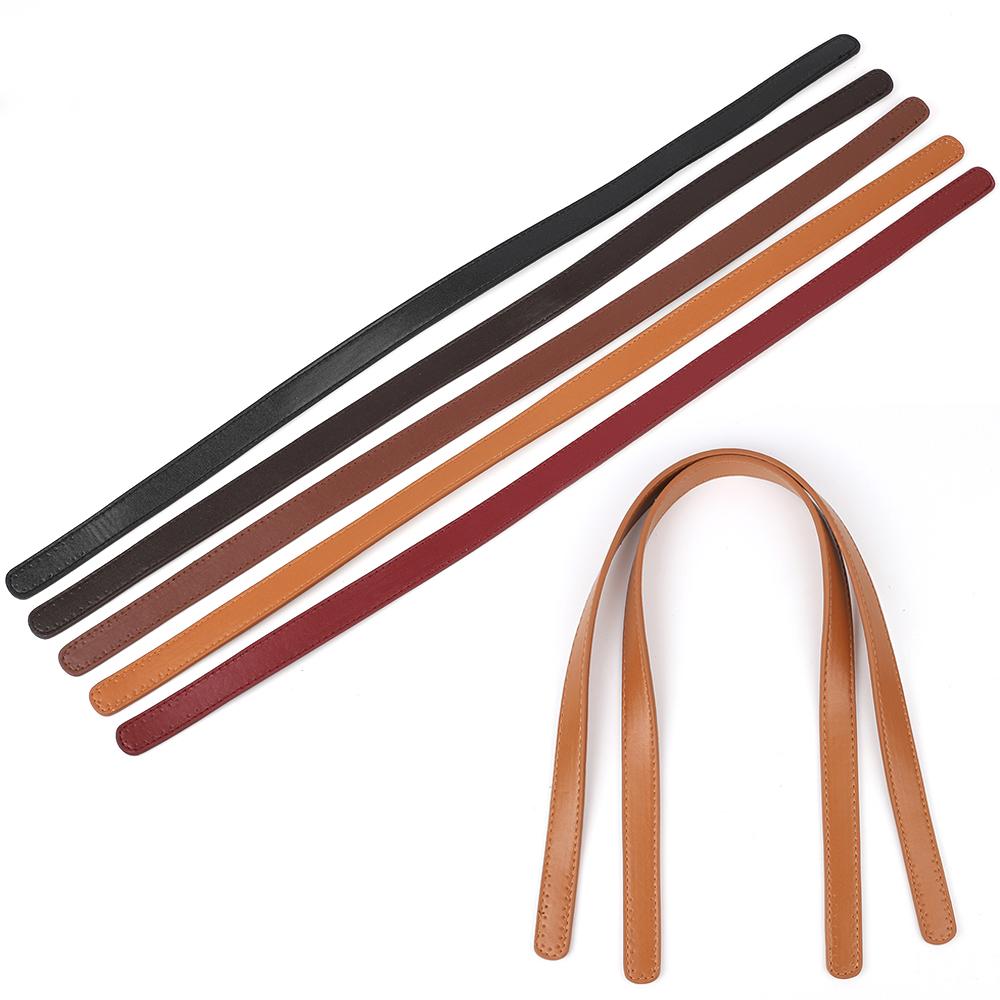 2pcs 60cm PU Leather Bag Strap Handles Shoulder Bags Belt Replacement for Women Tote Handbag Purse Handmade DIY Accessories