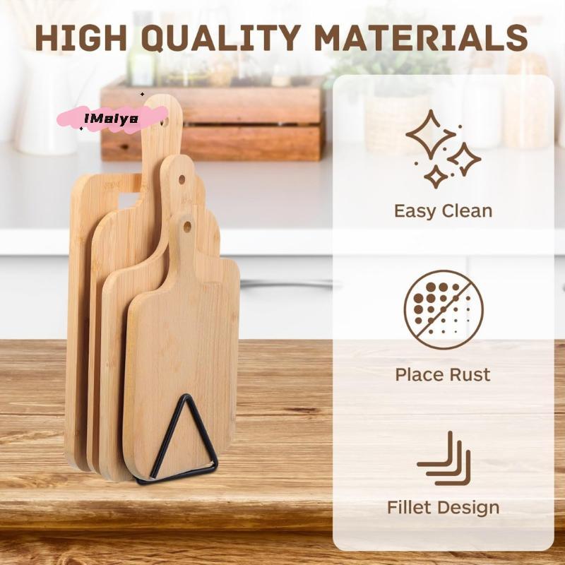 Iron Cutting Board Stand Kitchen Storage Rack - Organizer for Cutting Boards Easy Access Storage Solution for Your Kitchen