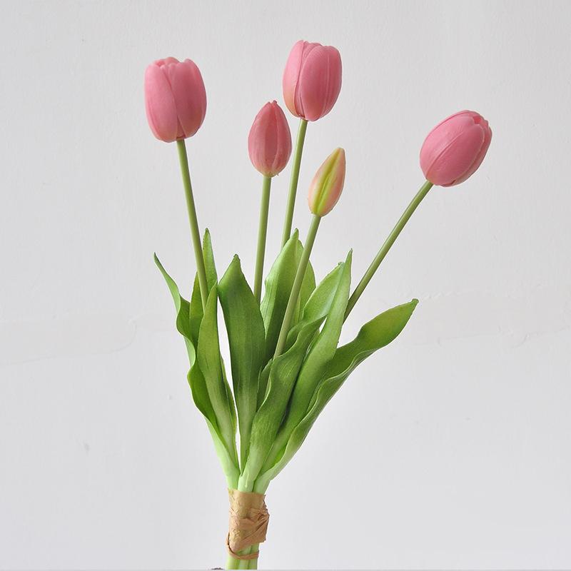 Artificial Flower Tulip High Quality Artificial Flowers Home Room Decor Wedding Mother Valentine Floral Ornaments Holding Flower