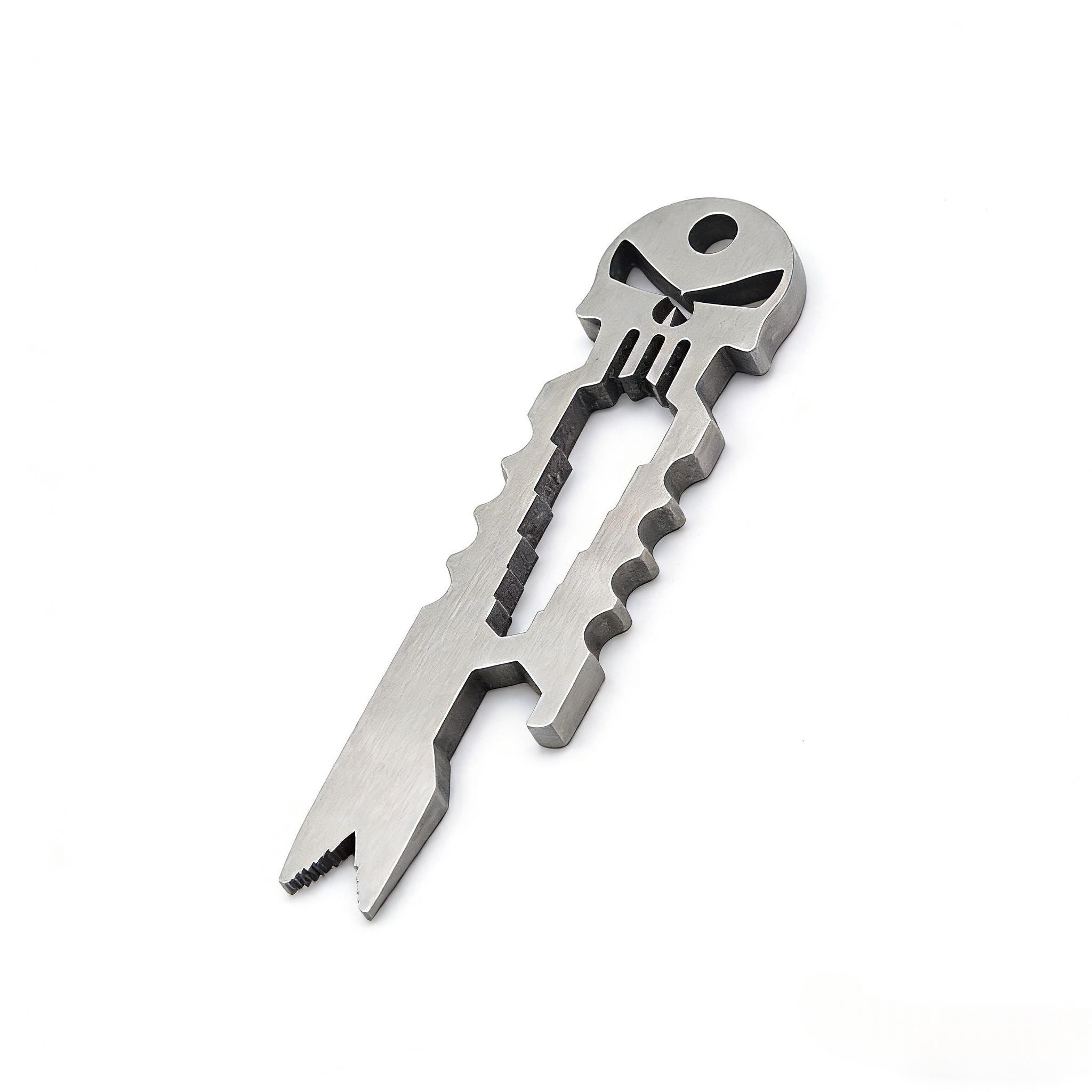 

Skull Head Bottle Opener – Stainless Steel EDC Keychain Pendant, Portable Multi-Tool for Outdoor