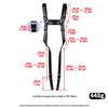 FRRK Adjustable Chastity Lock Belt with Elastic Buttons for Outing Wear
