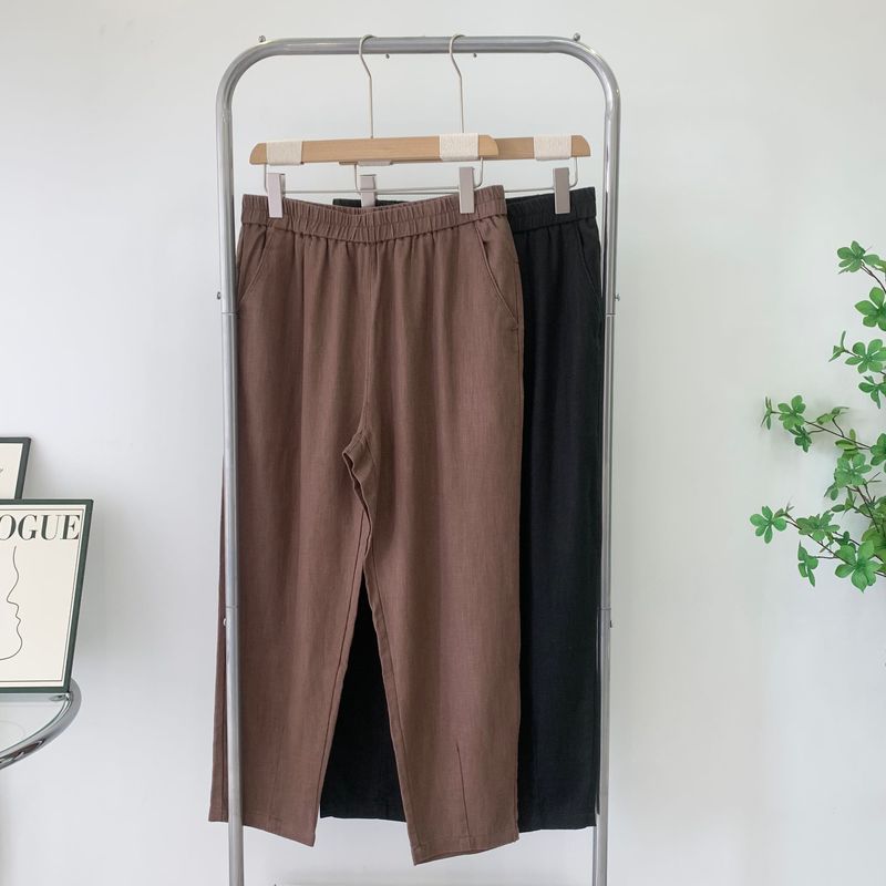 100% Ramie Casual Pants Women's Pants New Arrival Spring & Fall Baggy Pants Loose Slim Looking Summer Women's Pants Cotton Linen Pants