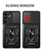 Pouzdro pro Samsung Galaxy M35 6,6" s vysouvacím krytem a krytem pro Samsung Galaxy M35 5G SM-M356B s kroužkem a stojánkem