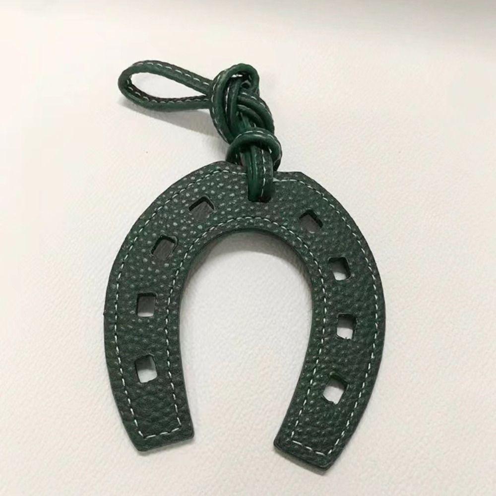 10 Colors Women And Girls PU Leather Horse Hoof Horseshoe Keychain Handbag Holder Charm Bag Purse Accessories for handbags