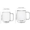 150-350ml Heat Resistant High Borosilicate Glass Mug Double Wall Glass Coffee Cup with Handle Milk Water Cup Clear Cups Gift
