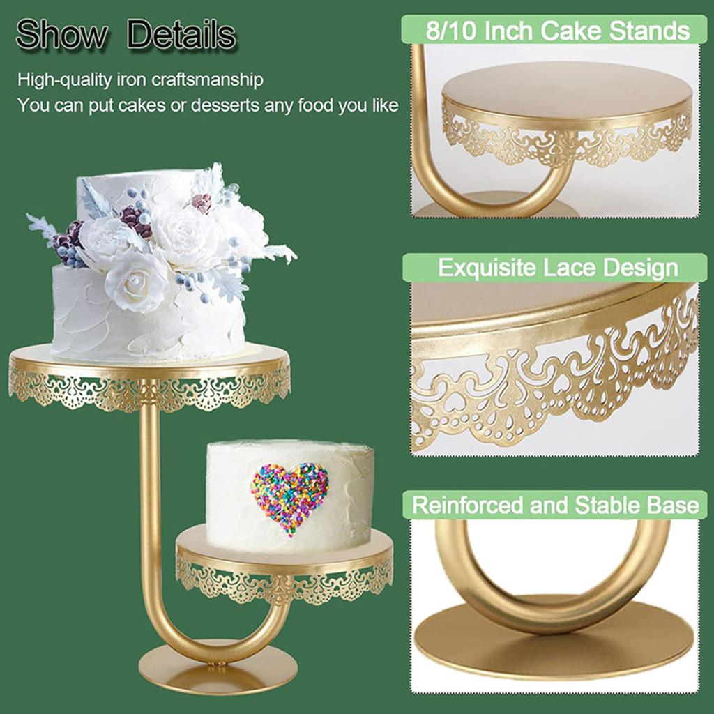 Multi Tiers Presentation Tray Display Stand for Sweet and Treats Decorative Round Metal Dessert Holder Parties Supplies