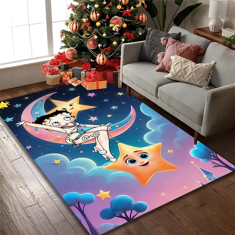 1pc General-purpose Rug, Betty Boop Printed Area Rug, Comfortable Office Chair Carpet, Home Entrance Floor Mat