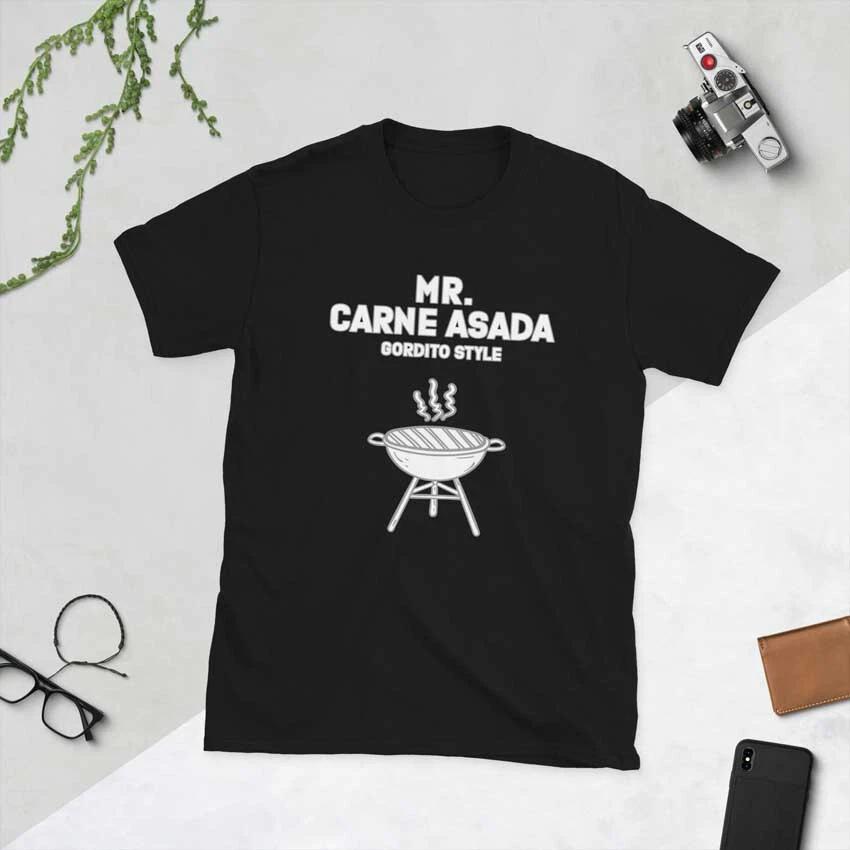 

Mr Carne Asada - Gordito Style Funny Latino Grilling Black Unisex T-Shirt 4XL