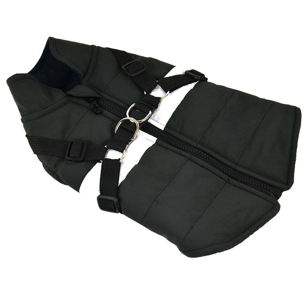 Haustier Hund Jacke mit Geschirr Winter warme Hundekleidung wasserdichte große Hundemantel für Labrador Chihuahua Französische Bulldogge Outfits