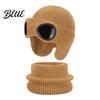 Soft Elastic Knit Hat for Outdoor Play 1 Set Neck Warmer Kids Winter Earflap with Goggles Warm Gaiter Boys Girls Fleece Lined Aviator Cap Windproof