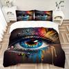 3pcs Rainbow Tears Bedding Set, Including 1 Quilt Cover and 2 Pillow Shams, Without Filling, Soft and Comfortable Home Bedroom Fabric