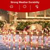 Solar-Powered Candy Cane Lights 1To5 8 Lighting Modes Outdoor Christmas Decoration for Lawn Yard Garden Xmas Tree Lights