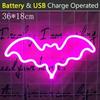 Neon Light Party LED Bat Colorful LED Light for Bedroom Decor Neon Sign Wallpaper Halloween Hang Decoration
