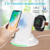 3 in 1 Magnetic Wireless Charger 15W Stand Fast Wireless Charging for Samsung Xiaomi Huawei Phones iPhone Apple iwatch Earphone