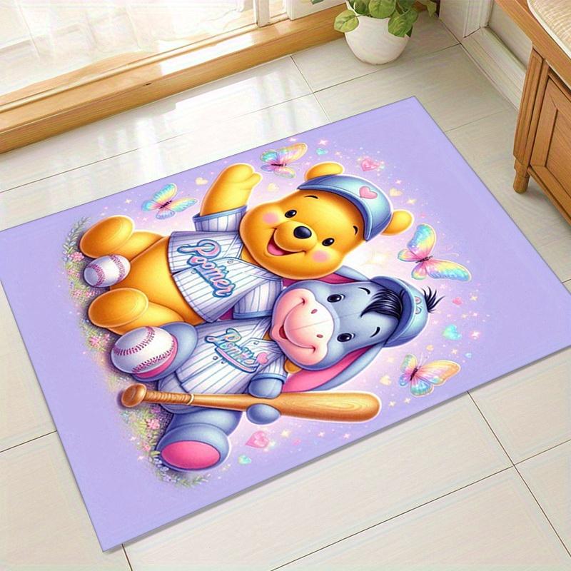 

1pc. Cute Winnie the Pooh & Eeyore Baseball Theme Rug - Perfect for Home Decor, Office Carpet, Chair Cover, Outdoor Mat, Gift Ideaz049090 60cm by 90cm