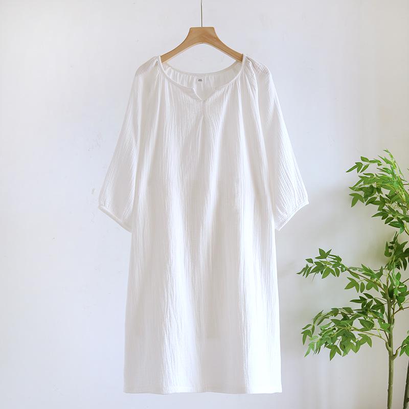 Baumwoll-Nachthemd für Damen in Übergröße - Lockeres Sommer-Hauskleid & Pyjama