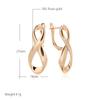 New  Rose Gold Color Long Earrings Women Wedding Unique Creative Fashion Jewelry Hollow Metal Glossy Drop Earrings