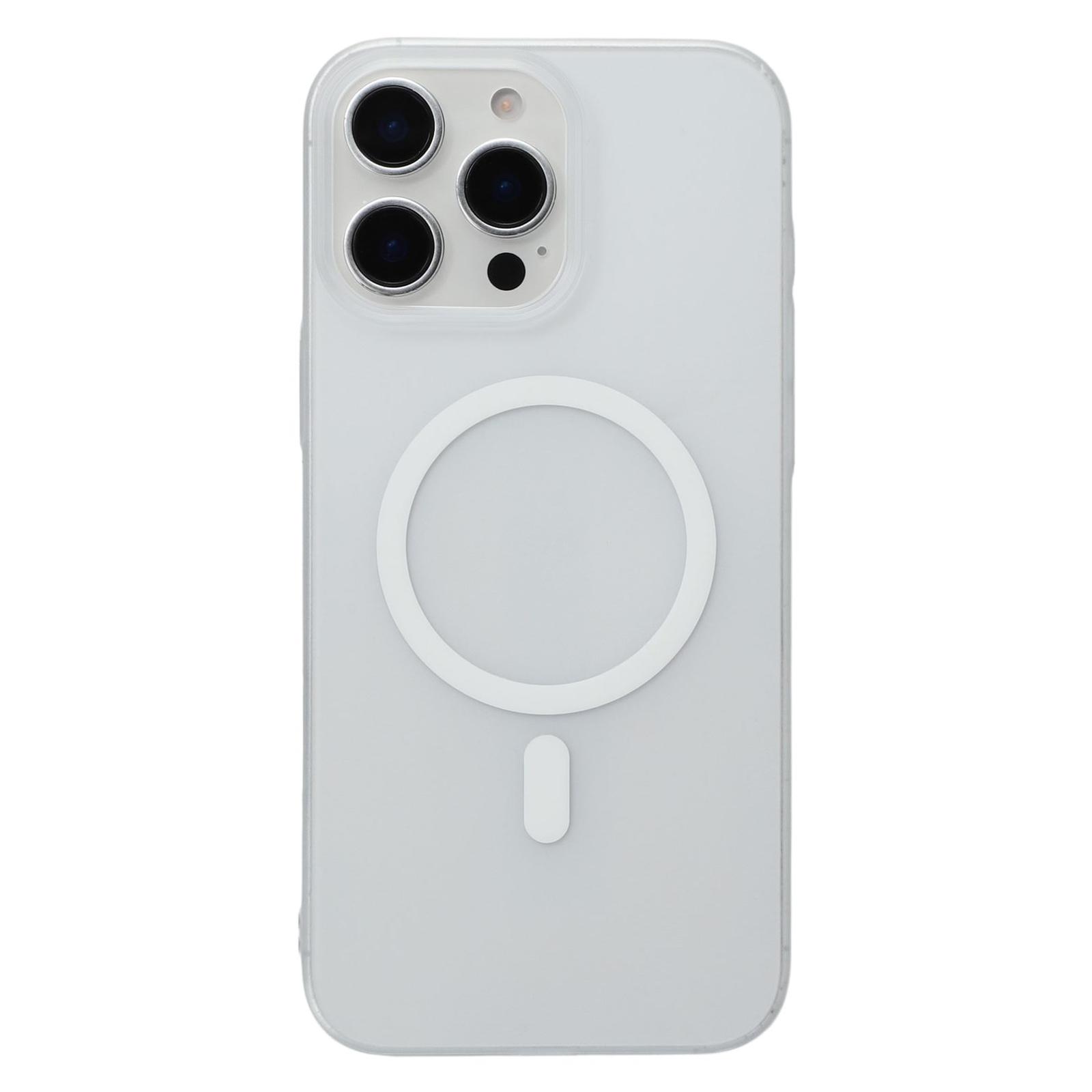 

JAUCASE For iPhone 15 Pro Magnetic Case Matte Clear Hard PC Phone Back Cover A
