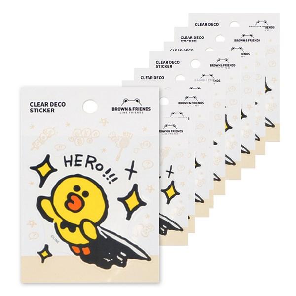 

Прозрачные декоративные наклейки Line Friends, часть 3, Салли, 10 штук