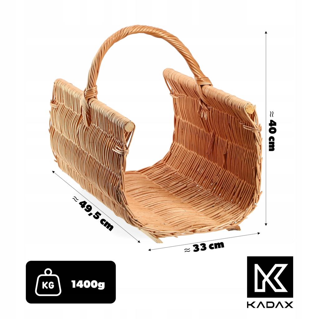 KADAX Wicker Basket For Firewood