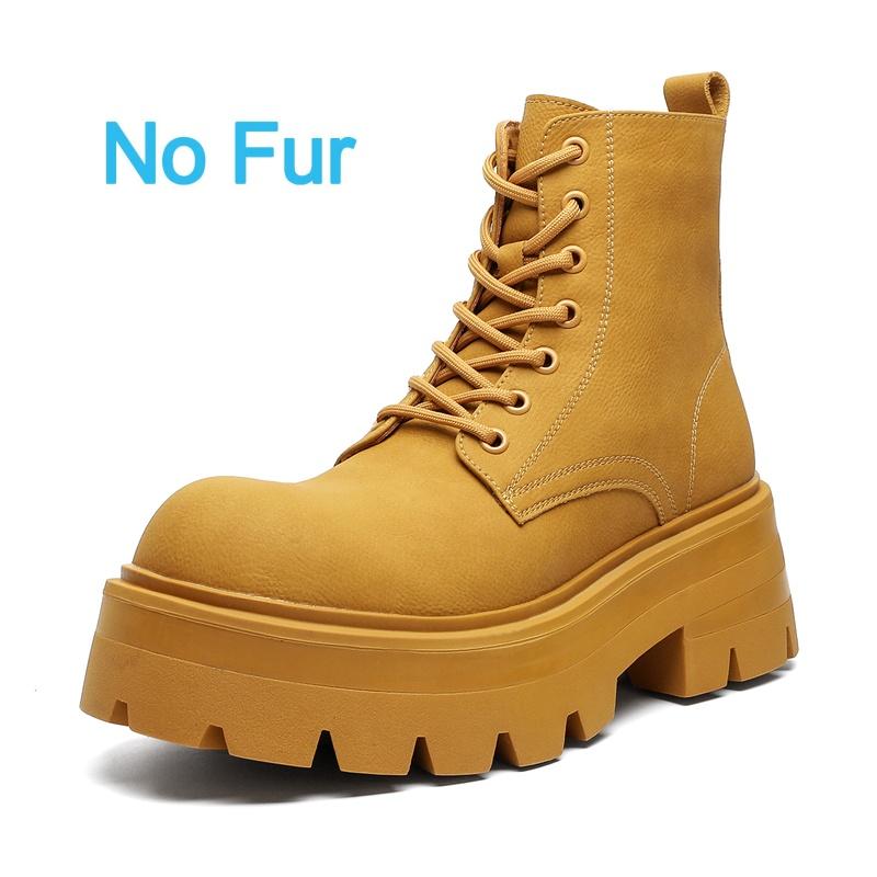 

Fashion High Quality Plus Big Size38-46Winter Men High Top Casual Leather Outdoor Boot Fashion Antiskid Thick Bottom Shoe Round Toe Boot 46