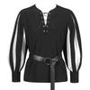 European & American Retro Medieval Costume Lace-up Shirt Cosplay Top