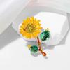 1PC Sunflower Brooch High-End Fashion Exquisite Plant Brooch for Women Men Wedding Office Elegant Flower Brooch Pins Gift